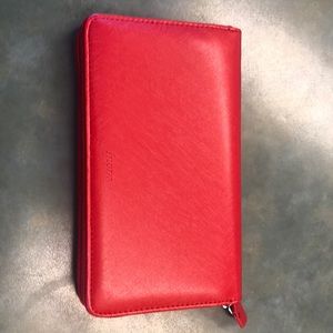 Filofax ZIP Around Personal Planner Poppy Red